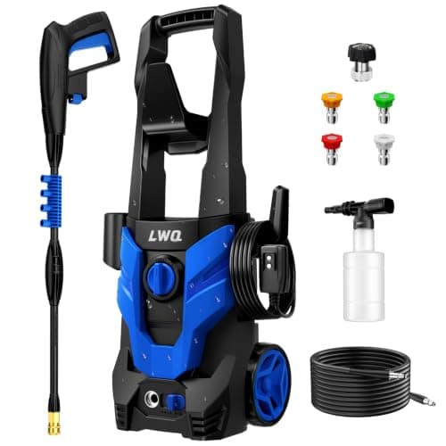 Pressure Washer, Portable Power Washer, 4 Quick Connect Nozzles, High Pressure Cleaning Machine for Car Fence Driveway Patio Washing and More(Light Green)