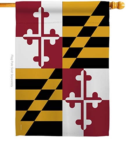 Ornament Collection Maryland House Flag Regional States American Territories Republic Country Particular Area Decoration Banner Small Garden Yard Gift Double-Sided, Made in USA