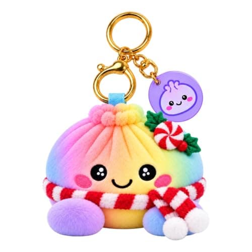 Plush Dumpling Stress Ball Keychain Portable Stress Relief Pendant (Style B)