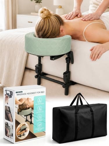 Massage Headrest for Bed, Bed Massage Head Holder & Face Cradle with Pillow