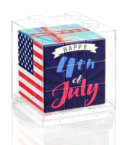 250th Anniversary Cube Puzzle, American Patriotic 4th of July Brain Puzzle Toy, USA Historical Memorable Decor for Independence Day Gift
