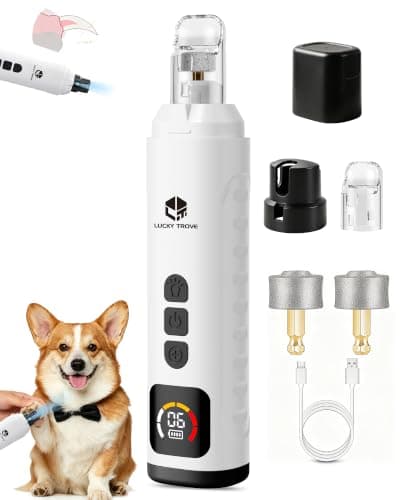 2026 New Quiet Dog Nail Grinder,6-Speed,11000 RPM max,40db Ultra-Quiet | Upgraded Motor, 2 LED Lights, 8H Battery Life, Dust Cap, Smart Display, Painless Paws Grooming for Dogs & Cats of All Sizes
