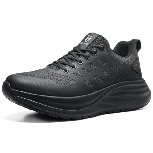 Hogent Steel Toe Shoes for Men Women, Lightweight Safety Work Shoes | Puncture resistant midsole, breathable cushioned, slip resistant outsole for construction and warehouse work