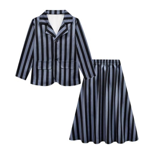 BLSORUGH Black School Uniform Dress Black Daily Outfit Casual Clothes
