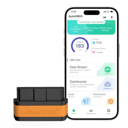 Bluetooth OBD2 Scanner Mini Wireless Car Diagnostic Tool for iOS/Android | OBDII Bluetooth Adapter with free APP, Car Engine Fault Code Reader and Clear,Basic Diagnosis for Most OBD2 Protocol Vehicle