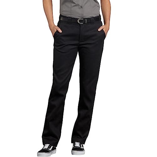 Dickies Women's Flex Slim Fit Pants, Black, 16 RG