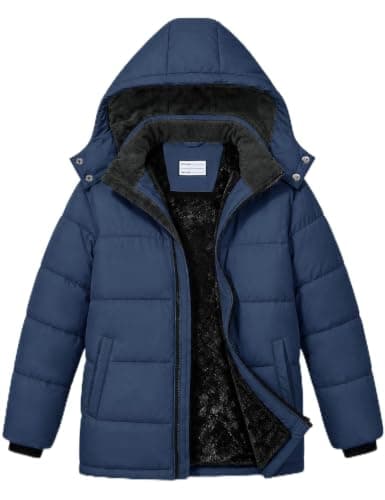 Uikue Boys Water-Repellent Warm Winter Down Alternative Coat Aged 6-13Y