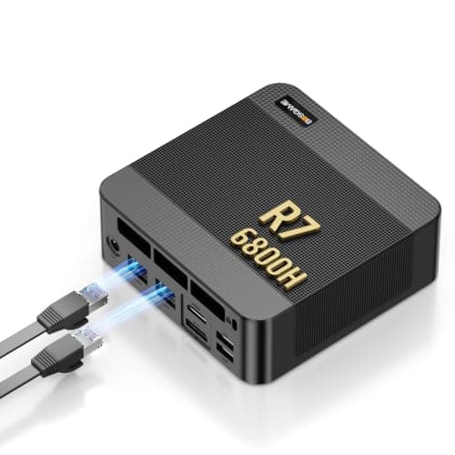 BOSGAME P6 Neo Mini Gaming PC, Ryzen 7 6800H, 24GB RAM, 1TB PCIe4.0 SSD | Radeon 680M, Dual LAN, Triple 4K Display, WiFi 6E, BT 5.3, 11 Pro HTPC, Home Office Business Mini Desktop Computer