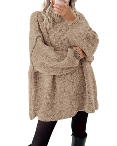 BTFBM Mock Neck Cable Knit Oversized Fall Sweaters For Women 2026 Trendy | Thick Long Sleeve Pullover, Loose, Cozy Sweater, Casual Jumper Tops, Halloween, Christmas, Airport Outfits, Winter Clothing