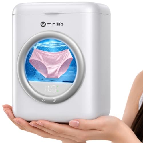 minilife Underwear Washing Machine, 2L Mini Washer, Women | Small Washing Machine,No Installation Required,Portable, Cordless Rechargeable, 3 Wash Modes, USB-C Charging, 4000mAh Battery