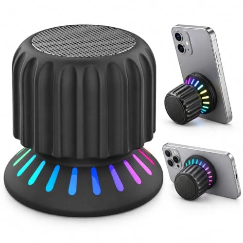 PHASEOTECH Desktop Bluetooth Speaker + Phone Stand + RGB Ambient Light + Satisfying Volume Knob