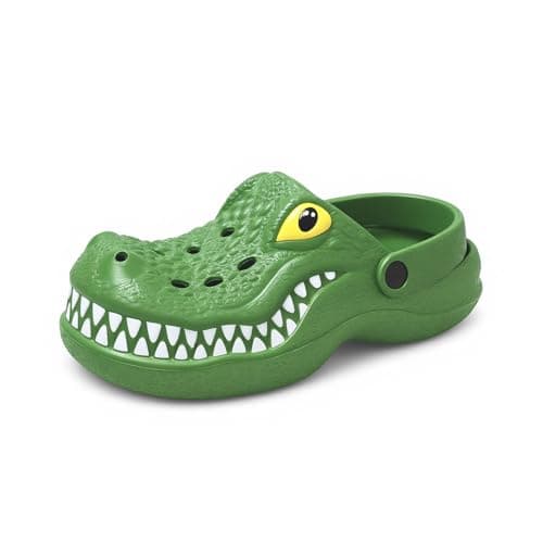 Funny Crocodile Clogs for Men Women, Animal Garden Work Clogs Slip On Lightweight Breathable Non-Slip Beach Sandals Outdoor Casual Shoes