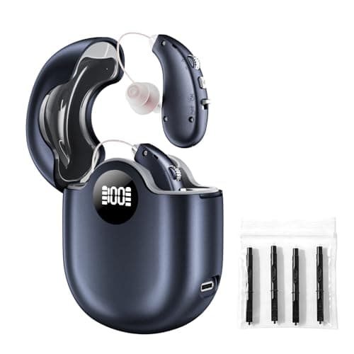 Villear OTC Hearing Aids for Seniors, 16-Channel Digital Chip for Clear Speech Intelligent Noise Reduction & Anti-Howling, Invisible Comfortable 80Hrs Rechargeable Hearing Aid