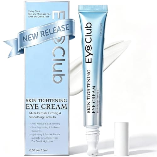 Firming Eye Cream with Caffeine Multi-peptide Anti-Aging Eye Serum | Firming, Brightens & Moisturizes Eye Gel, Cooling Massage Head Relieves Eye Puffiness, Fragrance-Free | Thanksgiving Gift