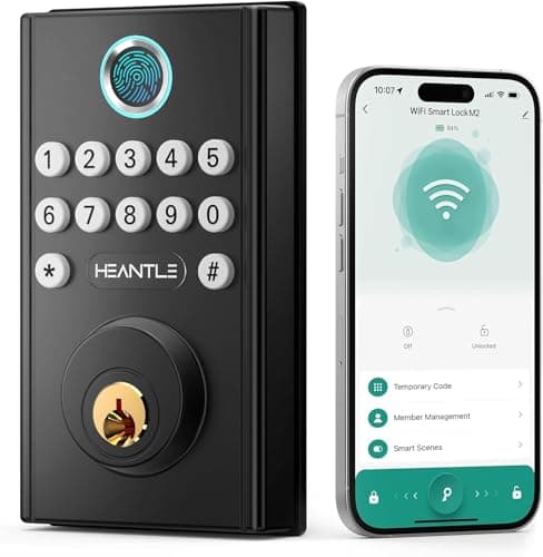WiFi Smart Lock Front Door - HEANTLE Keyless Entry Door Lock