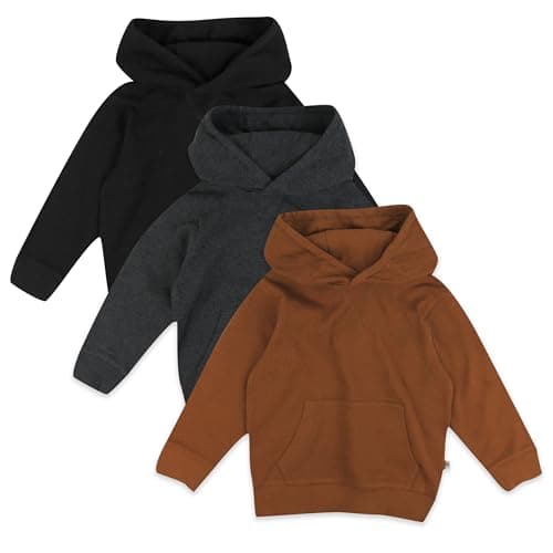 HonestBaby 3-Pack Thermal Hoodie 100% Organic Cotton for Baby, Toddler Boys, Trickster Sugar, 6 Years