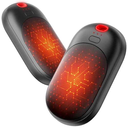 Electric Hand Warmers Rechargeable 2 Pack, 11H*2 Long Heat, 1s Heat-Up | 3 Heat Levels, Portable Pocket Hand Warmer, Ultra-Light Slim, Gifts for Men Women, Outdoor, Camping, Office, Commute