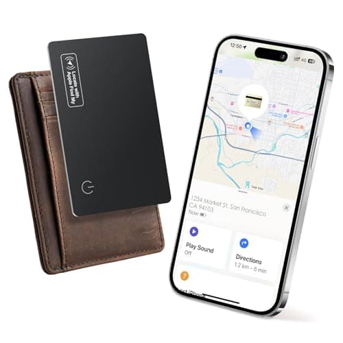 Wallet Tracker Card (iOS Only) - 0.07in Slim, Compatible with Apple Find My, Bluetooth Tracker Smart Tracking Card Wallet Finder, IP68 Waterproof, Item Locator for Luggage Tags, Passports, Purse