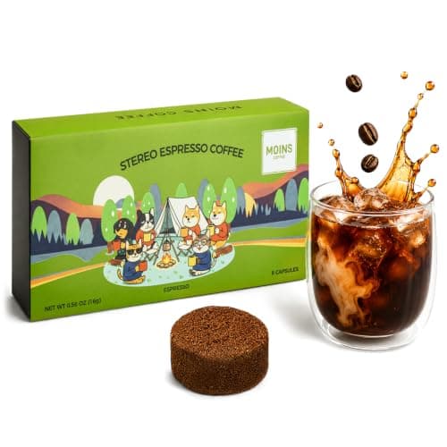 MOINS Instant Espresso Blocks - Dark Roast Instant Coffee, 8 Servings