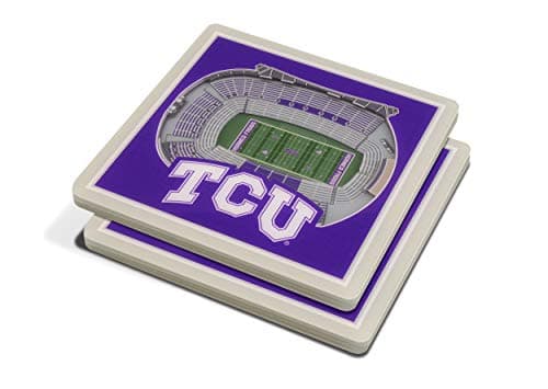 YouTheFan NCAA TCU Horned Frogs 3D StadiumView Coasters - Amon G. Carter Stadium 4" x 4"