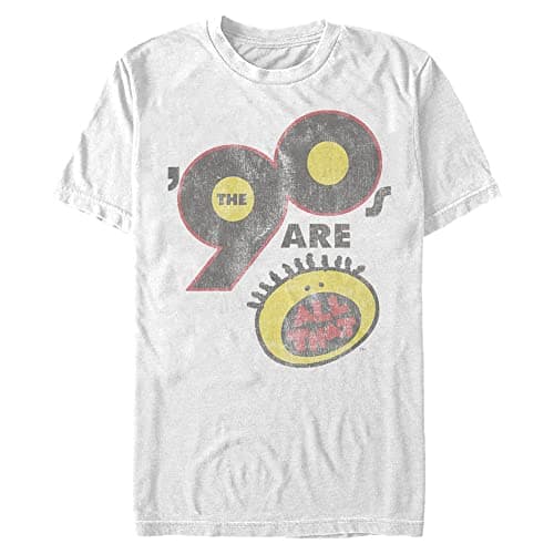 Nickelodeon Big & Tall All that All The Nineties Men's Tops Short Sleeve Tee Shirt, White, 5X-Large
