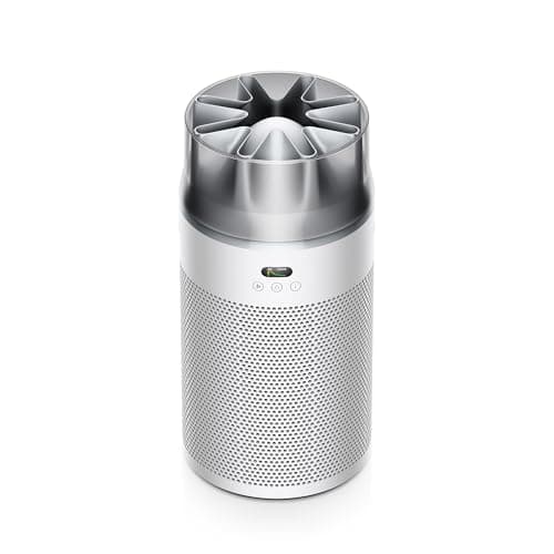 Dyson Hushjet Compact Air Purifier, Powerful, Whisper-quiet (White/Silver) | Whole-room Air Purification, Homes with Pets, Allergies, Fully-sealed filtration, 5-year no change filter