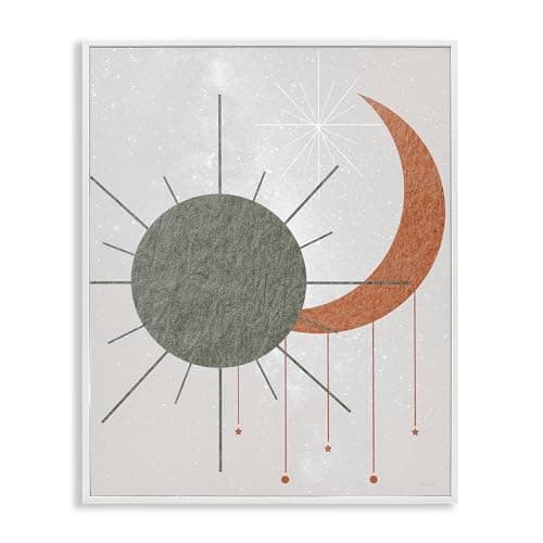 'Sun & Moon in Minimal Style'| Framed Giclee Art