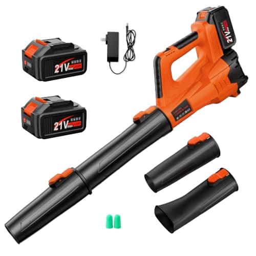 Electric Leaf Blower Cordless with Battery and Charger 2 X 4.0Ah 600CFM