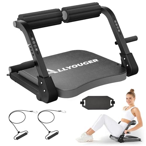 Ab Machine,with 3 Resistance Levels and Removable Auxiliary Handle