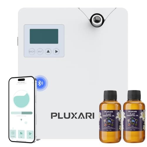 Waterless HVAC Scent Diffuser 300ML Whole House Smart APP, 2×100ML Oils | Whole House Aroma & Hotel Collection Diffuser,3500 Sq.Ft Cold Air Scent Diffuser for Home Hotel Spa Office