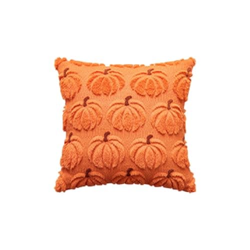 KSKBLZDJD Halloween Pillow Covers Soft Plush Pumpkin Decor Fall Decorations