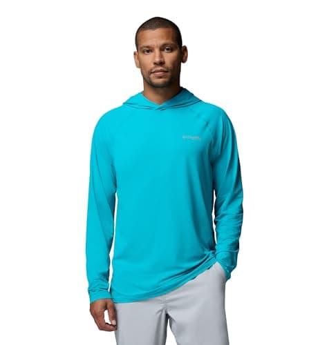 Columbia Men's PFG Solar Stream II Hoodie, Ocean Teal, 3X