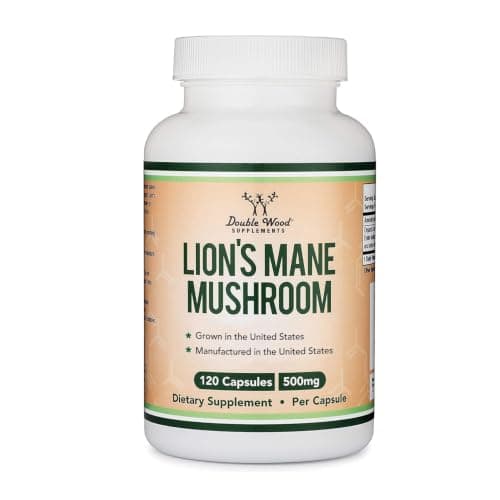 Organic Lion's Mane Mushroom,1,000mg, Grown in USA, 120 Capsules | Organic Certified, Non-GMO, Vegan, Grown in the USA, 3rd-Party Tested