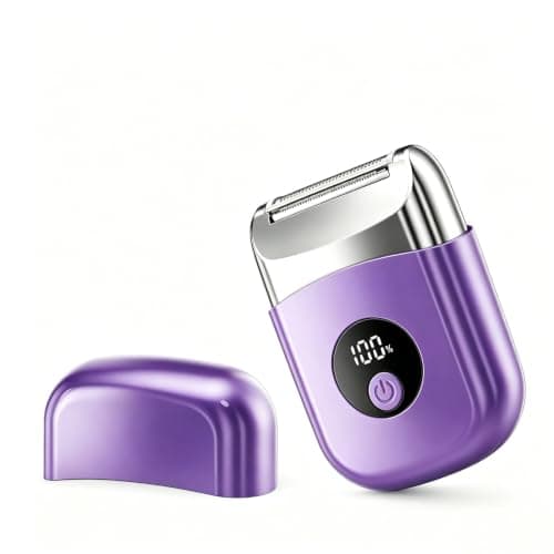 Womens Electric Razor for Legs, IPX7 Waterproof Wet Dry, Travel Electric Shaver with LED Display,Rechargeable Body Trimmer Shaver for Legs, Pubic, Face,Bikini, Arms