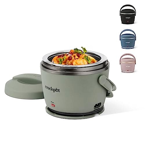 Crock-Pot Electric Lunch Box, Portable Food Warmer for Travel, Car, On-the-Go, 20-Ounce, Blush Pink | Keeps Food Warm & Spill-Free | Dishwasher-Safe | Gifts for Women