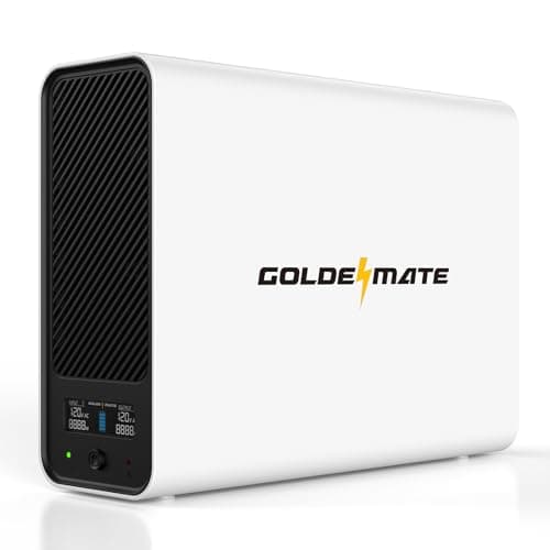 GOLDENMATE 1000VA/800W Lithium UPS Battery Backup & Surge Protector, Gray | Pure Sine Wave, 8 Outlets, Color LCD, 230Wh LiFePO4 Backup Battery, Uninterruptible Power Supply for PC/Internet/Home Office