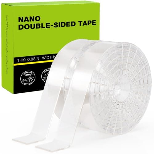2Pack Heavy Duty Nano Double Sided Clear Adhesive Mounting Tape 16.4FT