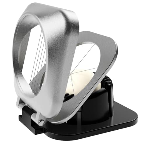 Multipurpose 3 in 1 Heavy Duty Egg Slicer,Stainless Steel Wire,Black Sliver