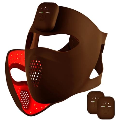 4D Wireless Red Light Therapy Mask for Face Dual NIR LED Face Mask 80 LEDs | 3 Modes,4D Contour-Fit,Red&Blue Light,415nm Blue,660nm Red,850nm NIR,10/15 Min Timer,Dual Cordless Rechargeable,Skincare Gift