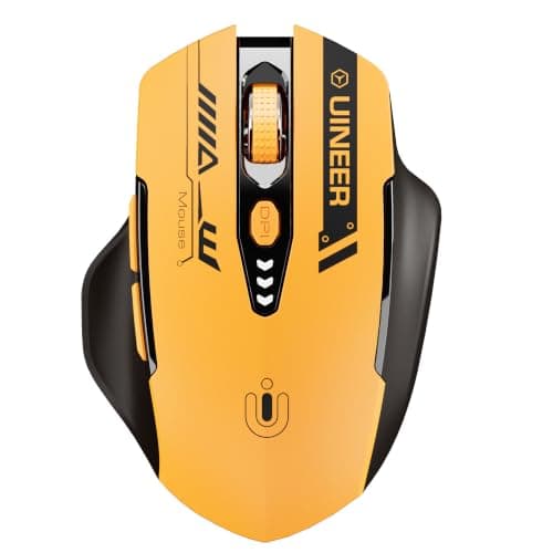 Uineer Wireless Mouse, Bluetooth 5.0/2.4G /Wired, 12,800 DPI, Programmable | Tri-Mode Gaming Mouse Rechargeable Quiet Clicks Ergonomic Computer Mouse 6 DPI Levels & 1000Hz Polling Rate for PC Mac Laptop