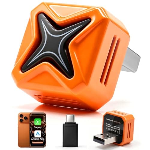 Wireless CarPlay Adapter 2026 Upgraded with Privacy Mode, One Click Connect/Restart/Formatting, No Latency, Stable Signal & Connection, Plug & Play, Suitable for Apple iPhone & Android