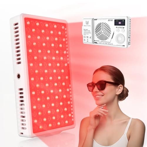 Infrared Red Light Therapy Panel with 144 LEDs for Face Body, Dual Wavelength (660nm Red & 850nm NIR) for Pain Relief, Muscle Recovery, Skin Care, Portable Rechargeable for Home and Travel Use