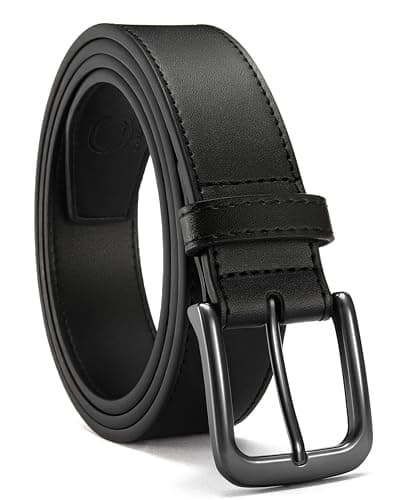 CHAOREN Mens Belts Leather 35mm for Jeans - Tough at Work, Sharp Daily | Genuine Leather, Durable Buckle, Casual Occasion, Everyday Dress, Classic Style, Handmade, Gift Box