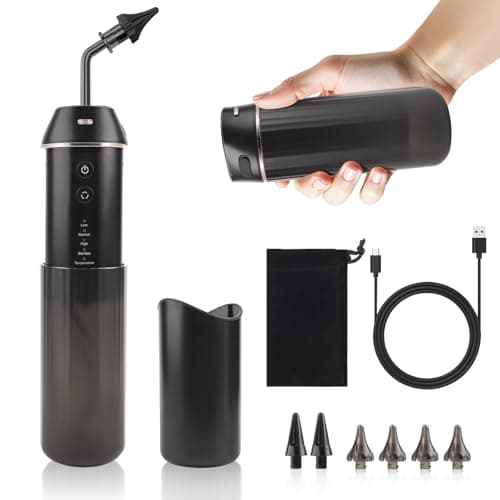 Berrcom Ear Wax Removal Kit Electric Ear Cleaner Irrigation System IPX7 | 6 nozzles with 3 safe pressure modes, one-piece tank, USB-C rechargeable, sanitizing & wastewater recovery, for adults & kids