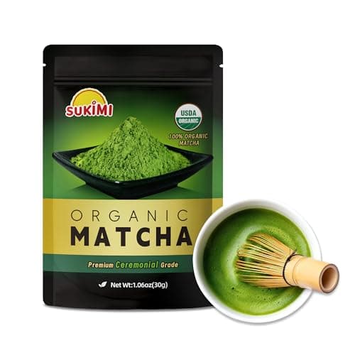 SUKIMI Organic Ceremonial Matcha Powder, First Harvest, USDA Organic