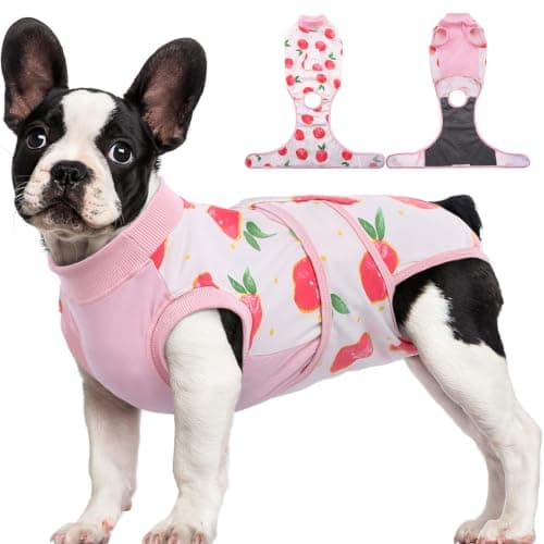 Kuoser Recovery Suit for Dogs Cats, Soft Dog Surgery Suit Female Male Spay | Dog Onesie for Surgery, Substitute E-Collar & Cone, Prevent Licking Dog surgical suit Pet Neuter Suit
