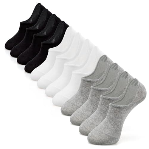 IDEGG Women & Men No Show Low Cut Anti‑Slip Casual Sports Running Socks | Women & Men Invisible Line Ankle Short Athletic Socks with Heel Grips prevents slipping, sleek hidden fit inside shoes