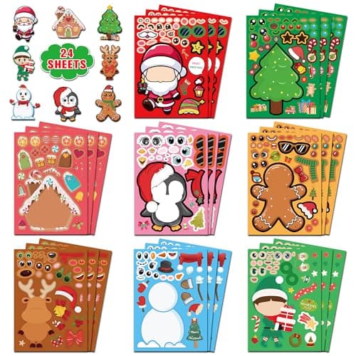Stocking Stuffers for Kids,Christmas Stickers,DIY Christmas Crafts for Kids