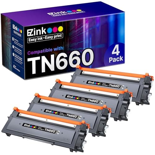 E-Z Ink TN660 Toner Cartridge Replacement for Brother TN660 TN630,4 Black | TN-660 TN-630 Toner Cartridges High Yield to use with HL-L2380DW HL-L2300D HL-L2340DW MFC-L2680W MFC-L2740DW Printer