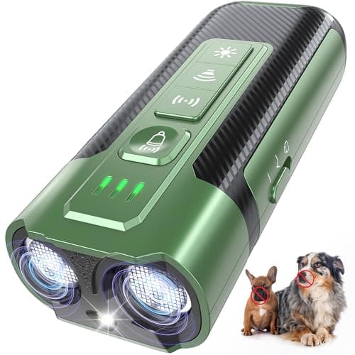 TUITUITA Dog Bark Deterrent Devices-Ultrasonic Anti Barking Device for Dogs with 50ft Range, Rechargeable No Barking Device for Own or Neighbor's Dogs, Portable Safe for Dogs/Humans,Green